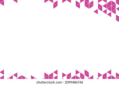 Polygonal pink mosaic background. Abstract low poly vector illustration. Triangular pattern, copy space. Template geometric business design with triangle for poster, banner, card, flyer.