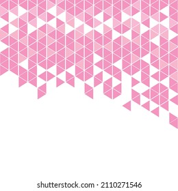 Fondo de mosaico rosa poligonal. Resumen de la ilustración vectorial de polos bajos. Patrón triangular, espacio de copia. Diseño de negocio geométrico de plantilla con triángulo para afiche, banner, tarjeta, volante.