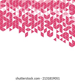 Polygonal pink mosaic background. Abstract low poly vector illustration. Triangular pattern, copy space. Template geometric business design with triangle for poster, banner, card, flyer.