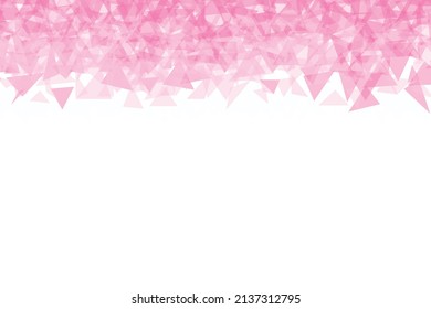Fondo de mosaico rosa poligonal. Resumen de la ilustración vectorial de polos bajos. Patrón triangular, espacio de copia. Diseño de negocio geométrico de plantilla con triángulo para afiche, banner, tarjeta, volante.