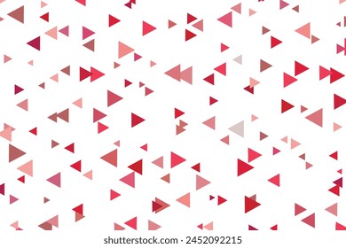 Polygonal pink mosaic background. Abstract low poly vector illustration. Triangular pattern, copy space. Template geometric business design with triangle for poster, banner, card, flyer.