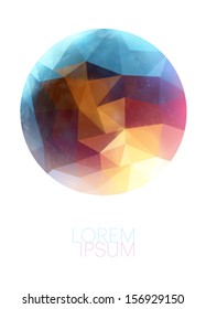 polygonal planet illustration