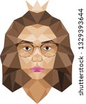 polygonal portrait of a girl 