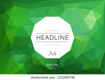 Polygonal presentation cover template