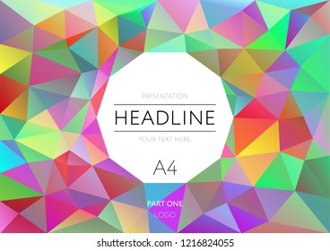 Polygonal presentation cover template