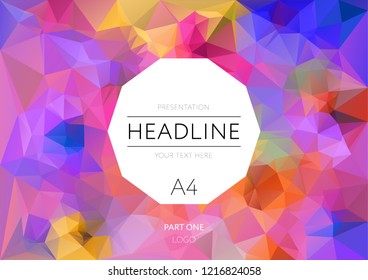 Polygonal presentation cover template