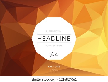Polygonal presentation cover template
