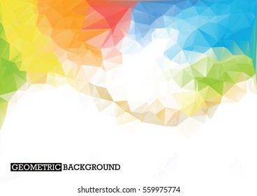 Polygonal rainbow background. Rainbow colors