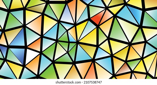 Fondo de mosaico de arco iris poligonal. Resumen de la ilustración vectorial de polos bajos. Patrón triangular de estilo medio-tono. Diseño de negocio geométrico de plantilla con triángulo para afiche, banner, tarjeta, volante.