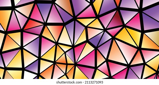 Fondo de mosaico de arco iris poligonal. Resumen de la ilustración vectorial de polos bajos. Patrón triangular de estilo medio-tono. Diseño de negocio geométrico de plantilla con triángulo para afiche, banner, tarjeta, volante.