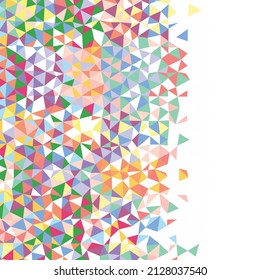 Fondo de mosaico de arco iris poligonal. Resumen de la ilustración vectorial de polos bajos. Patrón triangular, espacio de copia. Diseño de negocio geométrico de plantilla con triángulo para afiche, banner, tarjeta, volante.