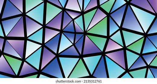 Fondo de mosaico de arco iris poligonal. Resumen de la ilustración vectorial de polos bajos. Patrón triangular de estilo medio-tono. Diseño de negocio geométrico de plantilla con triángulo para afiche, banner, tarjeta, volante.