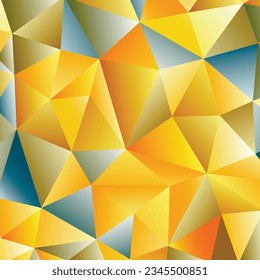 Polygonal rainbow mosaic background. Abstract low poly vector illustration. Triangular pattern, copy space. Template geometric business design with triangle for poster, banner, card, flyer.