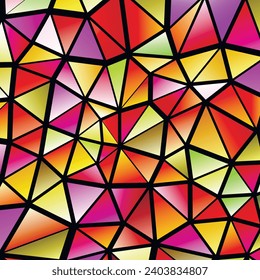 Fondo de mosaico de arco iris poligonal. Resumen de la ilustración vectorial de polos bajos. Patrón triangular de estilo medio-tono. Diseño de negocio geométrico de plantilla con triángulo para afiche, banner, tarjeta, volante.