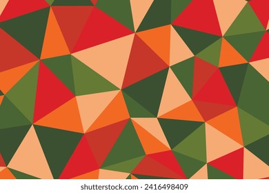 Fondo de mosaico de arco iris poligonal. Resumen de la ilustración vectorial de polos bajos. Patrón triangular de estilo medio-tono. Diseño de negocio geométrico de plantilla con triángulo para afiche, banner, tarjeta, volante.