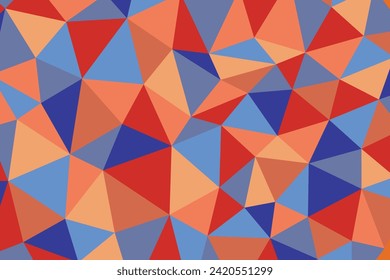 Fondo de mosaico de arco iris poligonal. Resumen de la ilustración vectorial de polos bajos. Patrón triangular de estilo medio-tono. Diseño de negocio geométrico de plantilla con triángulo para afiche, banner, tarjeta, volante.