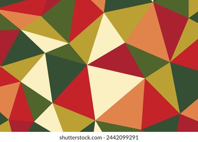 Polygonaler Regenbogen-Mosaik-Hintergrund. Abstrakte Abbildung mit niedrigem Polyvektor. Dreieckiges Muster im Halbtonstil. Vorlage geometrisches Business-Design mit Dreieck für Poster, Banner, Karte, Flyer.