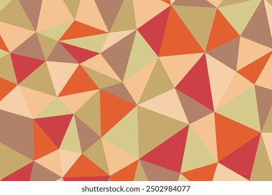 Polygonal rainbow mosaic background. Abstract low poly vector illustration. Triangular pattern in halftone style. Template geometric business design with triangle for poster, banner, card, flyer.