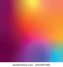 Polygonal rainbow mosaic background. Abstract low poly vector illustration. Triangular pattern in halftone style. Template geometric business design with triangle for poster, banner, card, flyer.