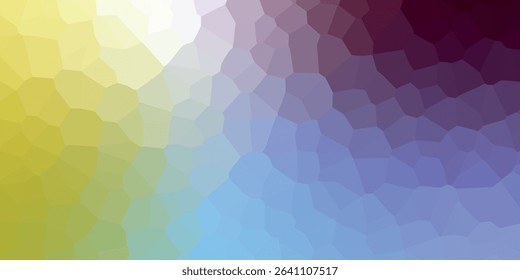 Polygonal rainbow mosaic background. Abstract low poly vector illustration. Triangular pattern in halftone style. Template geometric business design with triangle for poster, banner, card, flyer.