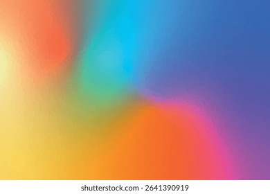 Polygonal rainbow mosaic background. Abstract low poly vector illustration. Triangular pattern in halftone style. Template geometric business design with triangle for poster, banner, card, flyer.