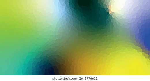 Polygonal rainbow mosaic background. Abstract low poly vector illustration. Triangular pattern in halftone style. Template geometric business design with triangle for poster, banner, card, flyer.