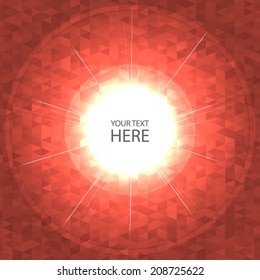 Polygonal red background with place for text