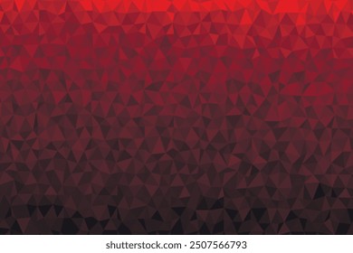 Polygonal red mosaic background. Abstract low poly vector illustration. Triangular pattern, copy space. Template geometric business design with triangle for poster, banner, card, flyer.