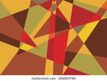 Polygonal red and warm triangles background.