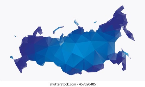 Polygonal Russia map