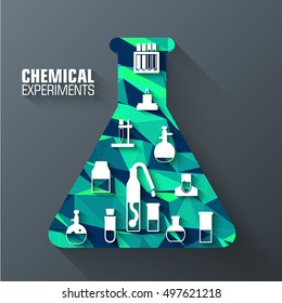 Polygonal science tube vector background concept. Illustration tamplate for web and mobile