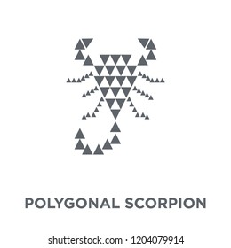 Polygonal scorpion icon. Polygonal scorpion design concept from Geometry collection. Simple element vector illustration on white background.