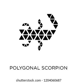 Polygonal scorpion icon. Polygonal scorpion symbol design from Geometry collection. Simple element vector illustration on white background.