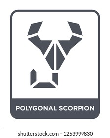 polygonal scorpion icon vector on white background, polygonal scorpion trendy filled icons from Geometry collection, polygonal scorpion simple element illustration