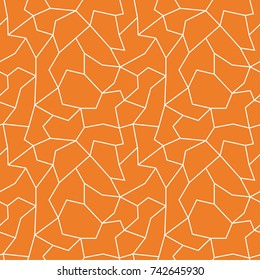Polygonal seamless background. Geometric line orange pattern for wallpapers and textile
