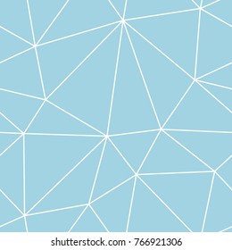 Polygonal seamless background. Geometric line blue and white pattern for wallpapers and textile