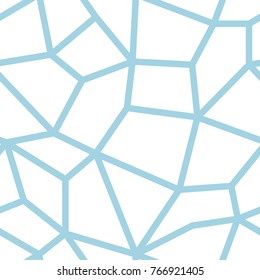 Polygonal seamless background. Geometric line blue and white pattern for wallpapers and textile