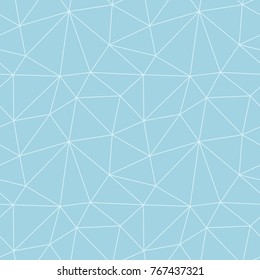 Polygonal seamless background. Geometric line blue and white pattern for wallpapers and textile