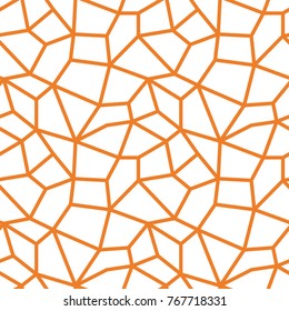 Polygonal seamless background. Geometric line orange pattern for wallpapers and textile