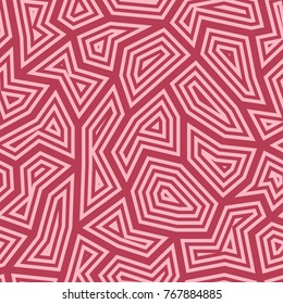 Polygonal seamless background. Geometric line cherry red pattern for wallpapers and textile