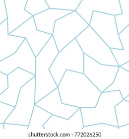 Polygonal seamless background. Geometric line blue and white pattern for wallpapers and textile