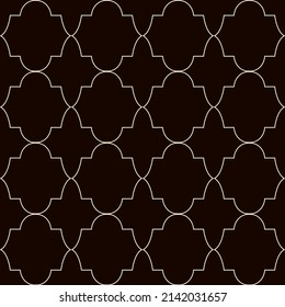 Polygonales nahtloses Muster mit goldenen Formen. Art-Deco-Stil. Schwarzer abstrakter Druck. Unterschiedliche geometrische Formen. Bearbeitbarer Strich. Vektorgrafik