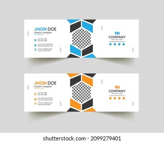 Polygonal geformte, fantastische E-Mail-Signatur-Design
