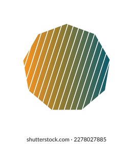 Polygonal Shape Object Illustration. Editable Vector.
