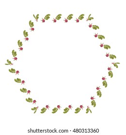 polygonal shape of a rose with leaves handmade isolated on white background vector design element