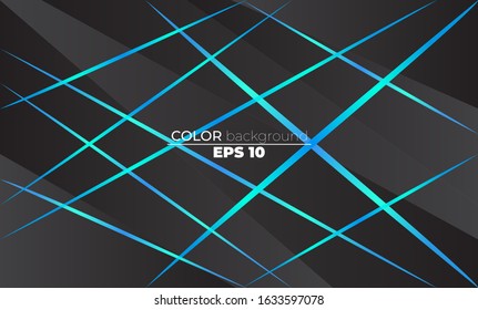 Polygonal shapes background  low poly triangles mosaic black and blue neon