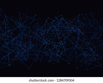 Polygonal shapes. Geometric pattern. Abstract technology concept background. Vector illustration