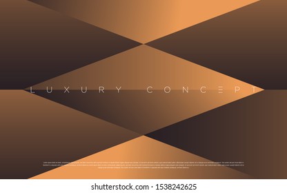 Polygonal shining premium background with luxury dark golden geometric elements. Rich background for poster, banner, flyer, presentation, web design etc. Vector EPS