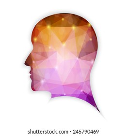 Polygonal silhouette. EPS10 vector