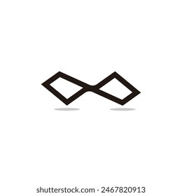 polygonal simple infinity line geometric logo vector 